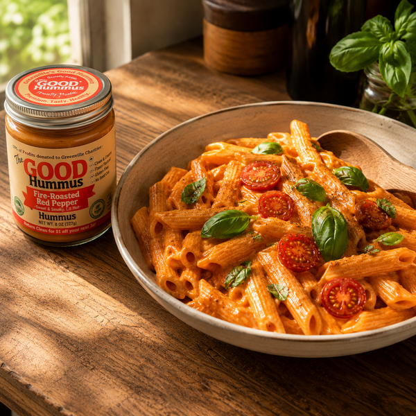 Red Pepper Hummus Pasta Sauce